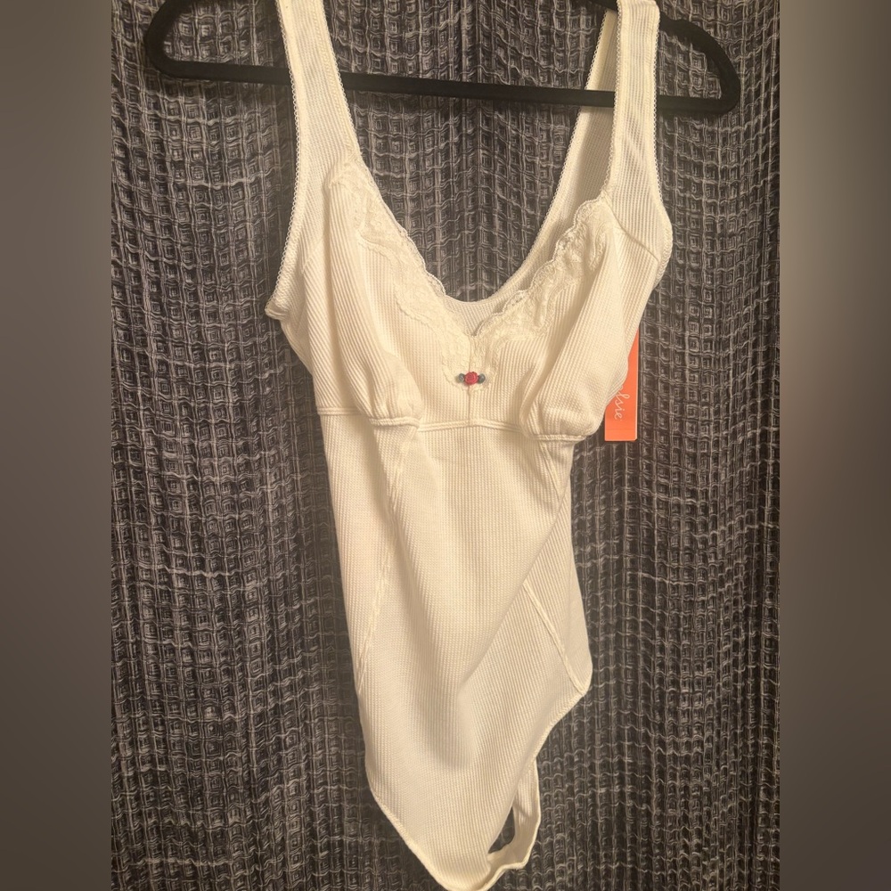 White Fabric Bodysuit